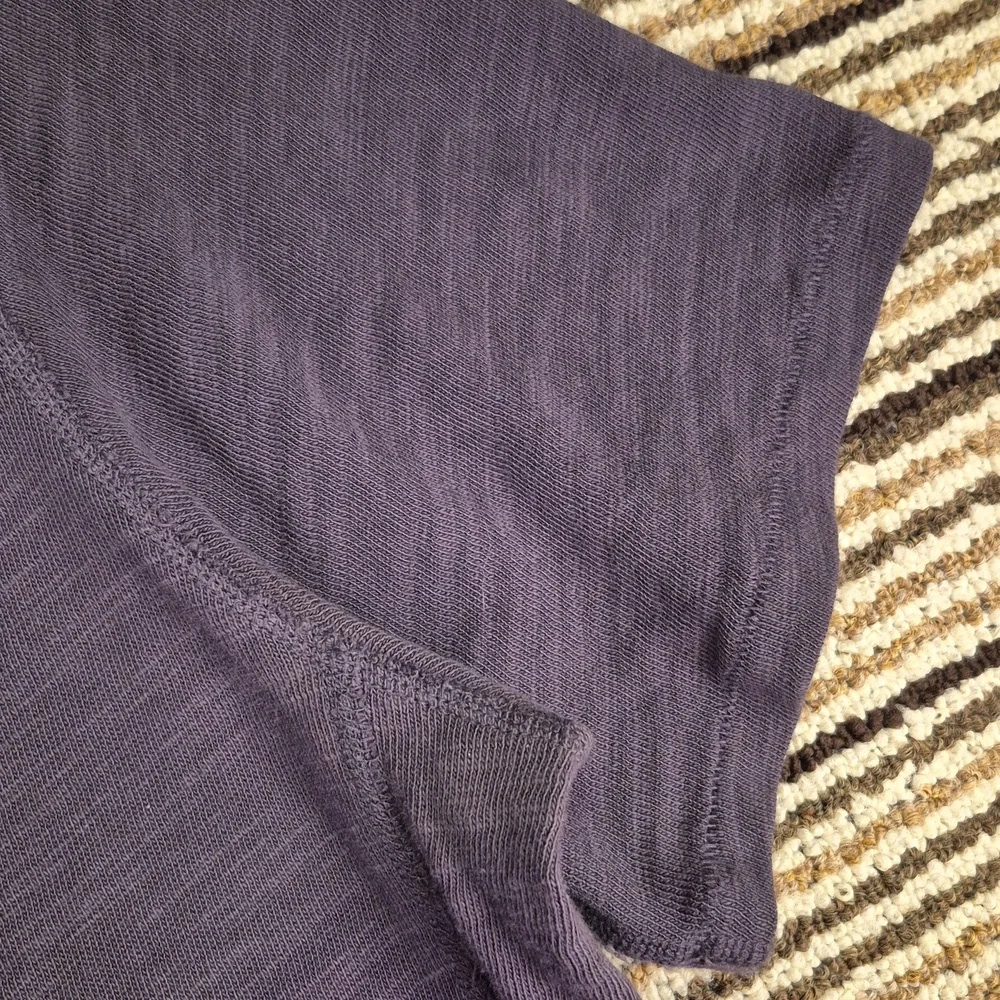 RAG & BONE Standard Issue Dark Grey Henley Sz M Half Button Short Sleeve Shirt‎